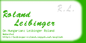 roland leibinger business card